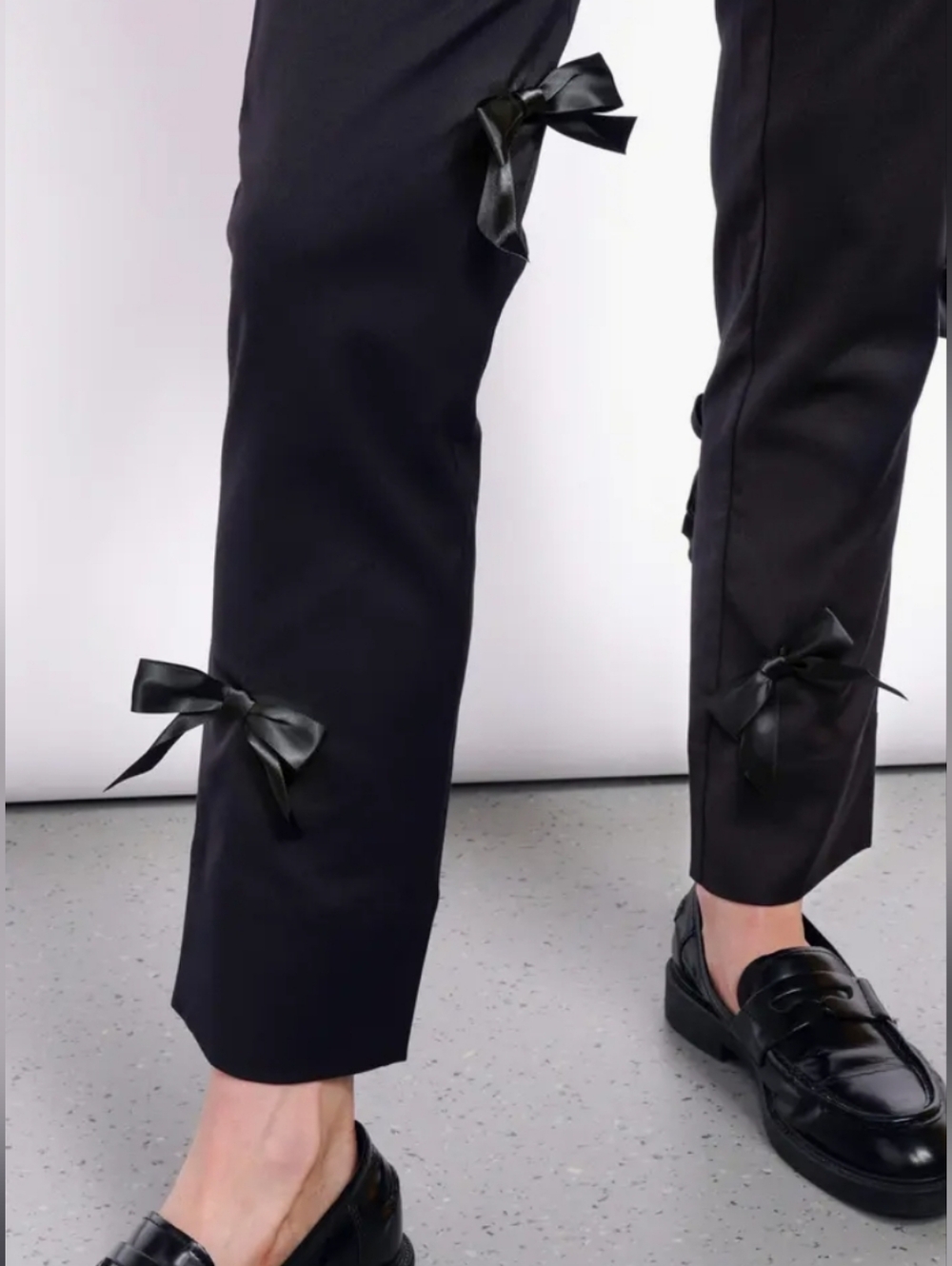 WILDFANG The Empower Bow Trousers Pants Black 12 NWT - Picture 8 of 10